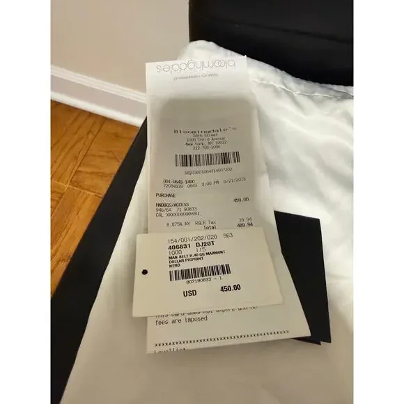 Gucci Double G - Thick Leather Black & Gold Belt size 115 - Picture 3 of 6